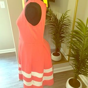 Pink-orange fun flowy bright dress